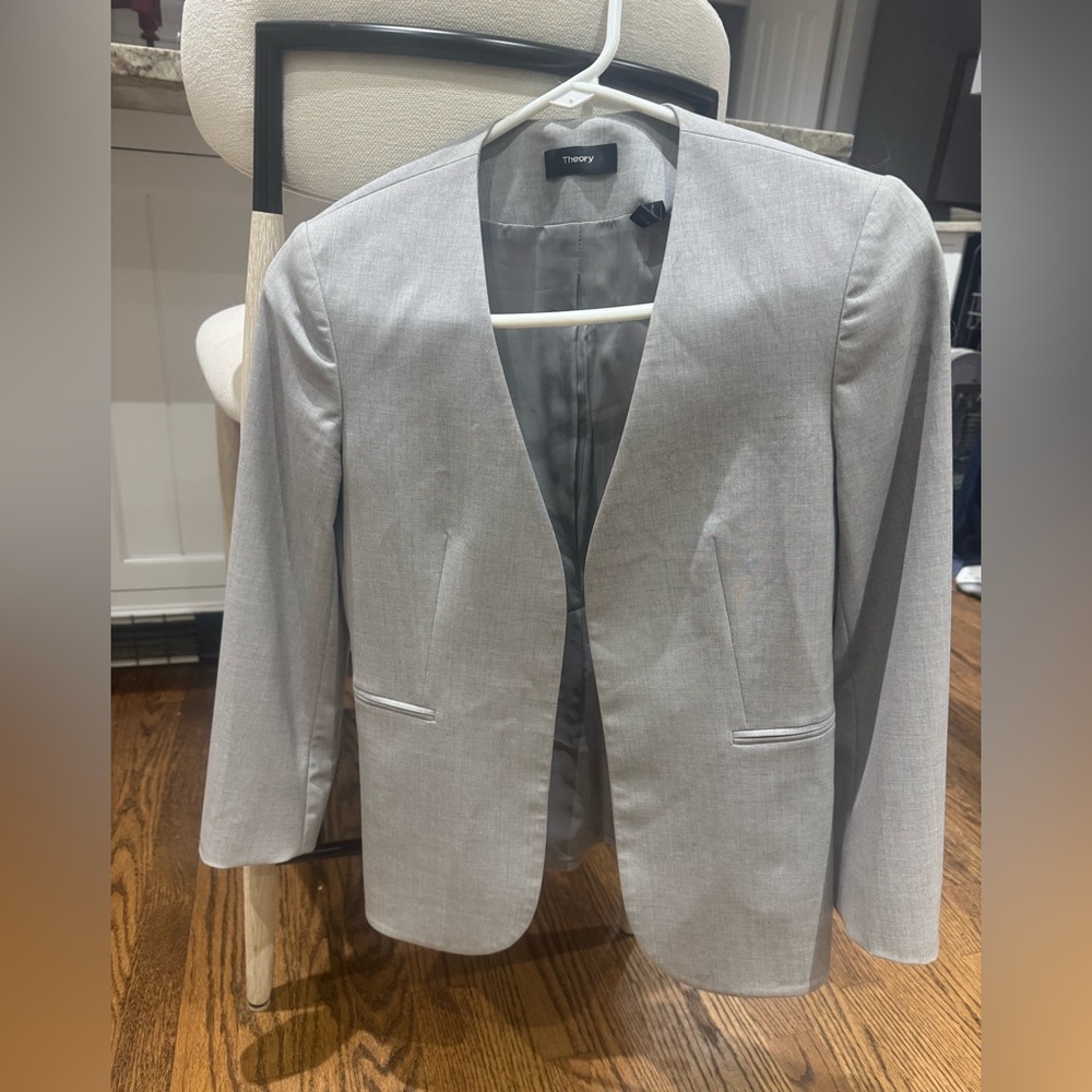 Theory Women's Light Gray Blazer